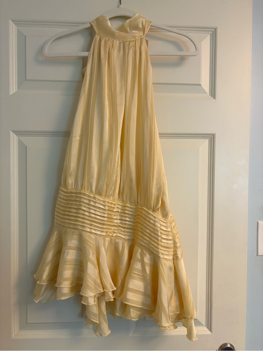 Peppermayo Yellow Halter Mini Dress